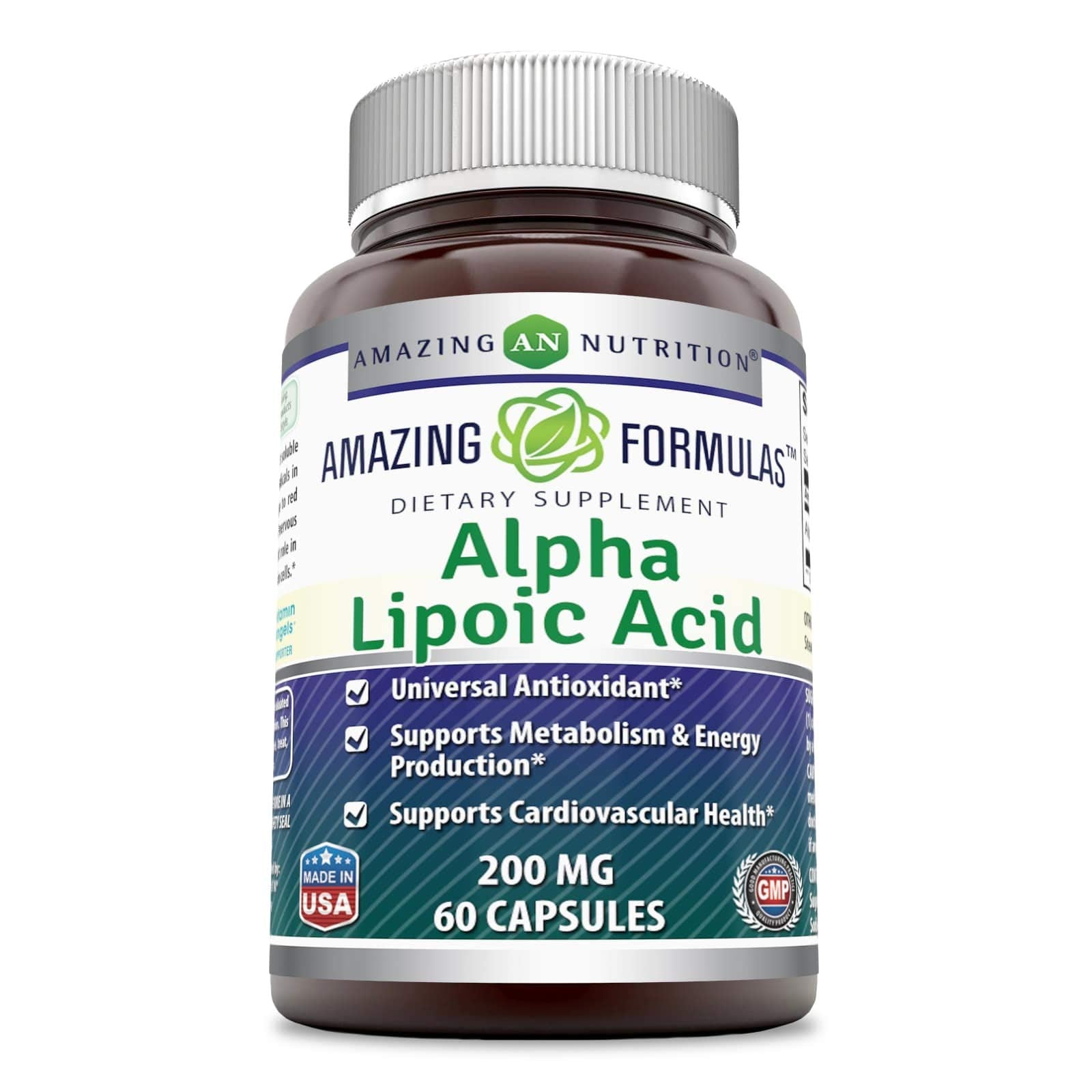 Bottle of Amazing Formulas Alpha Lipoic Acid 200mg