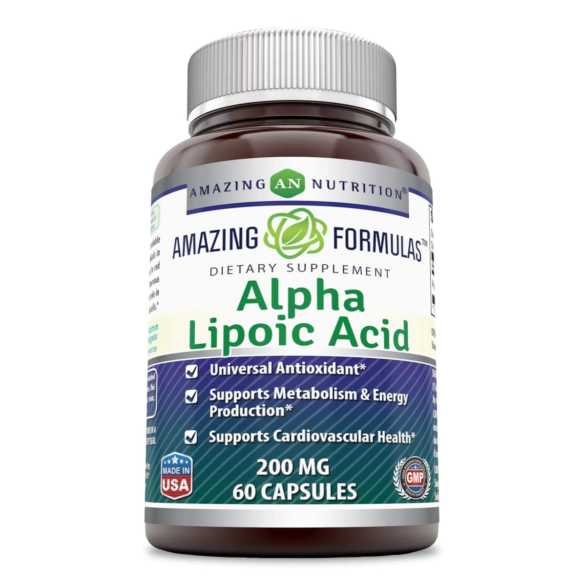Bottle of Amazing Formulas Alpha Lipoic Acid 200mg