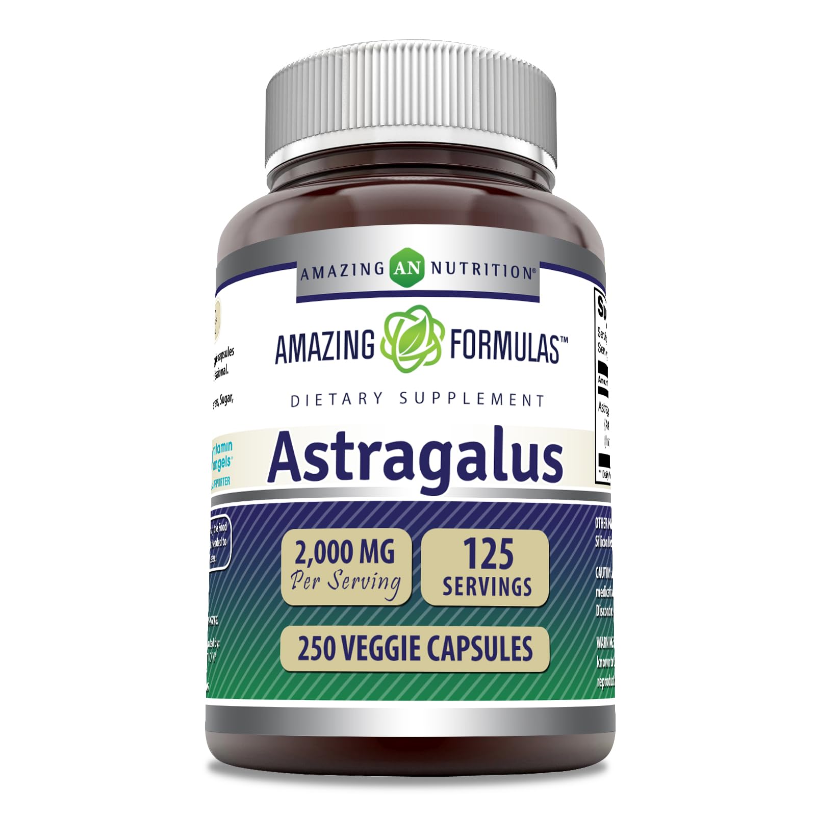 Amazing Formulas Astragalus 2000 mg per serving capsules bottle