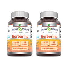 Berberine 1200 mg veggie capsules bottle - image 1