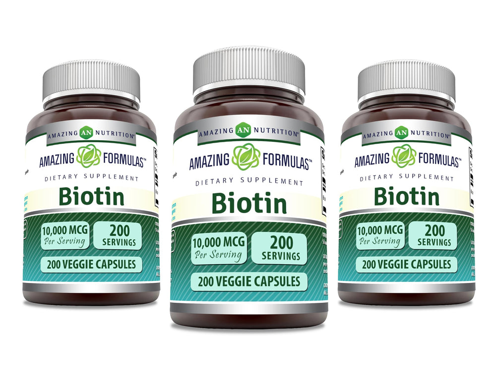 Amazing Formulas Biotin 10000 mcg Veggie Capsule bottle front