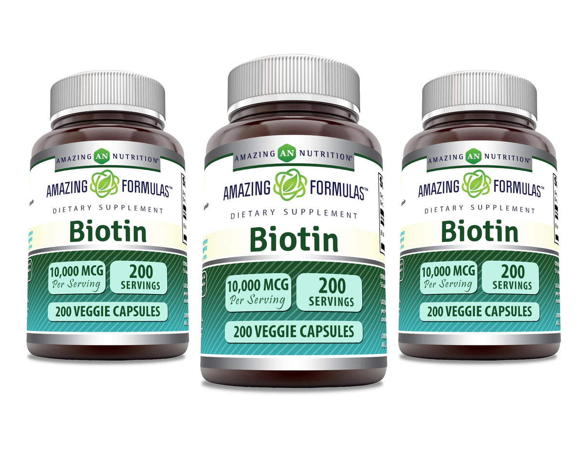 Amazing Formulas Biotin 10000 mcg Veggie Capsule bottle front