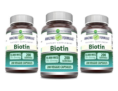 Amazing Formulas Biotin 10000 mcg Veggie Capsule bottle front
