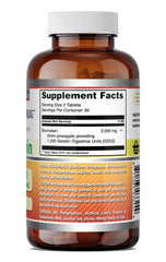 Close-up of label showing '2 Tablets per Serving'