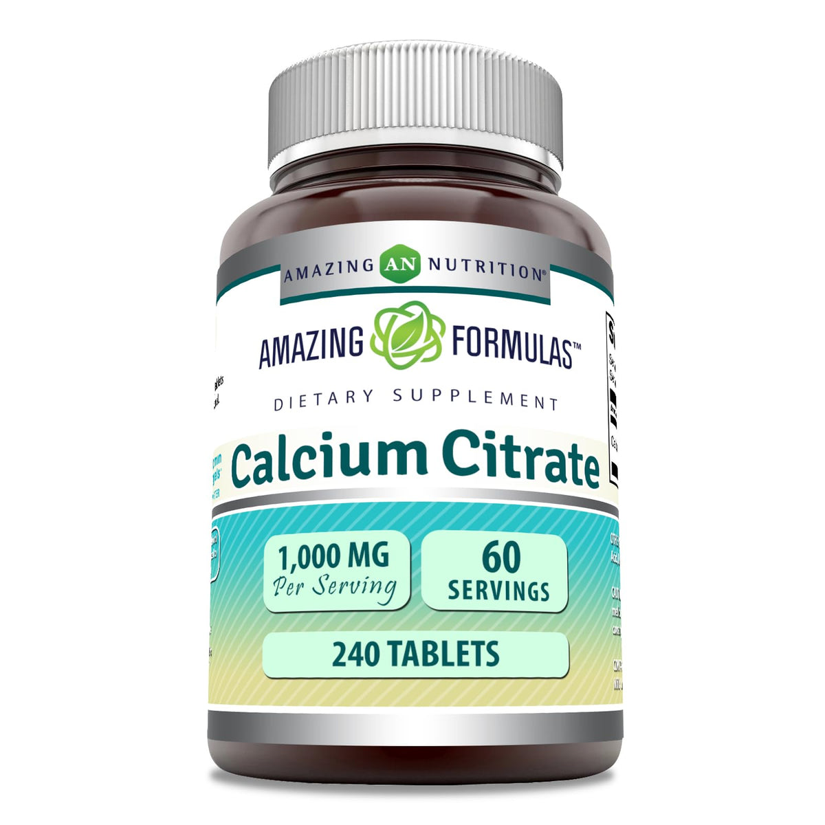 Amazing Formulas Calcium Citrate 1000 mg bottle – 240 count