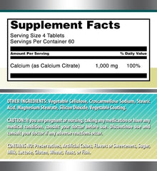 Front view of Amazing Formulas Calcium Citrate 1000 mg bottle