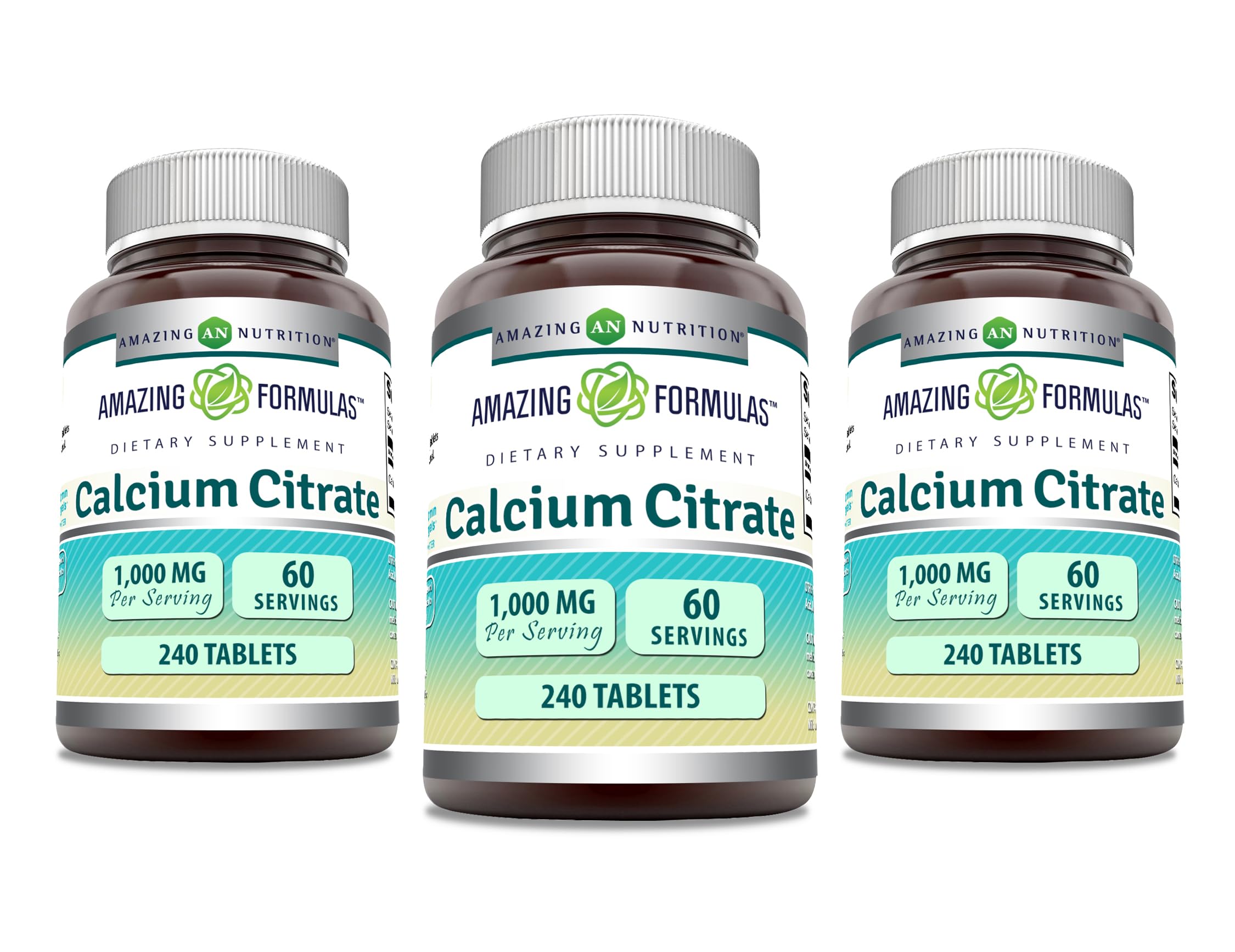 Bottle of Amazing Formulas Calcium Citrate 1000 mg tablets