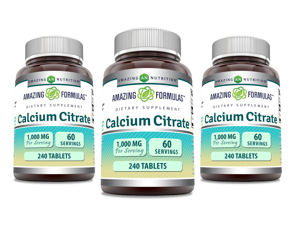 Bottle of Amazing Formulas Calcium Citrate 1000 mg tablets
