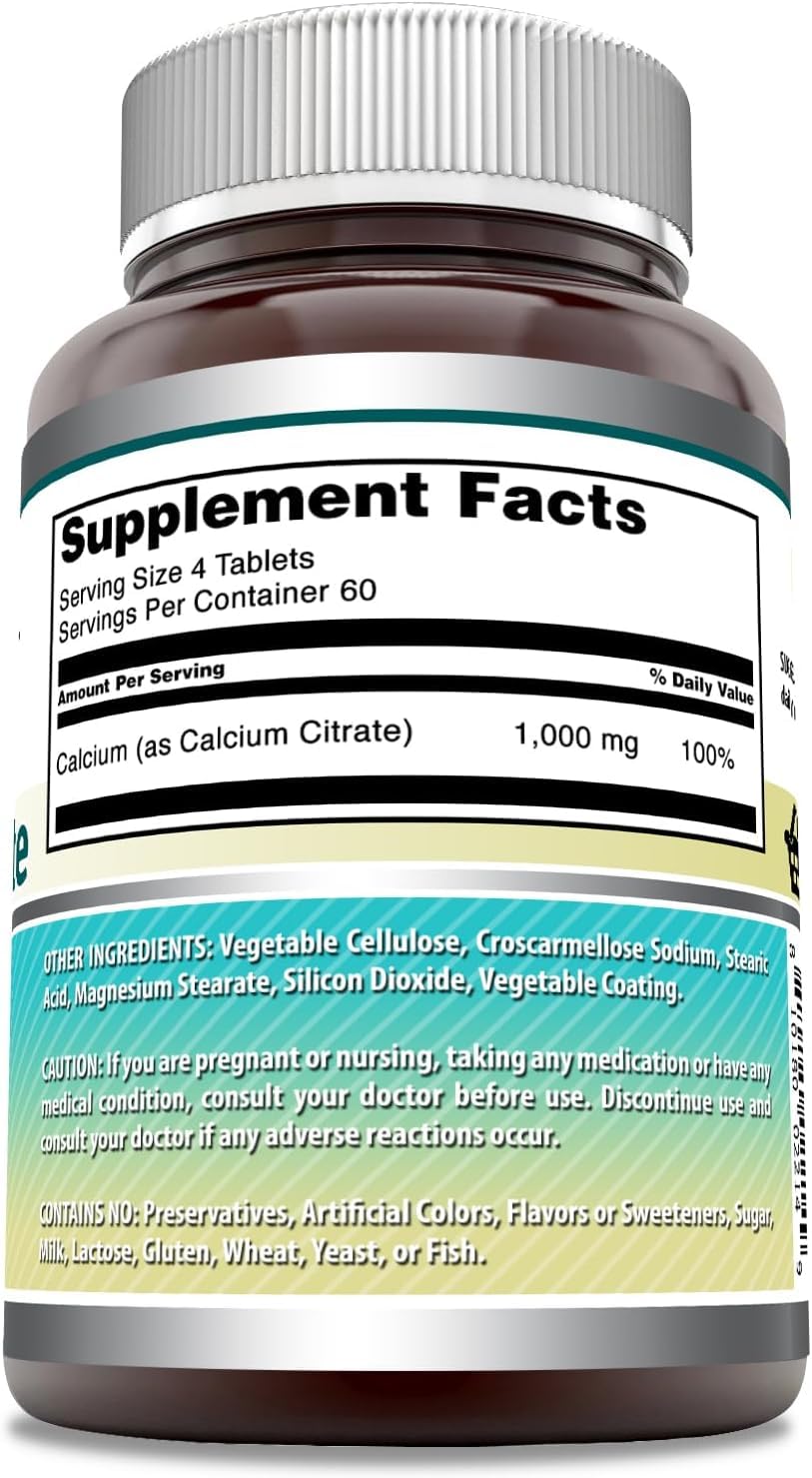 Calcium Citrate 1000 mg tablets close-up