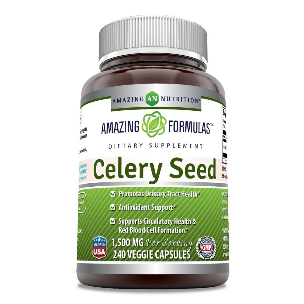 Amazing Formulas Celery Seed Extract Supplement - 1500 Mg, 240 Veggie Capsules