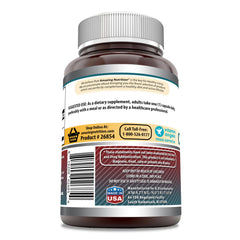 Supplement facts panel on bottle label