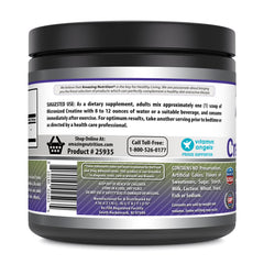 Unflavored creatine monohydrate powder by Amazing Formulas for pre and post workout