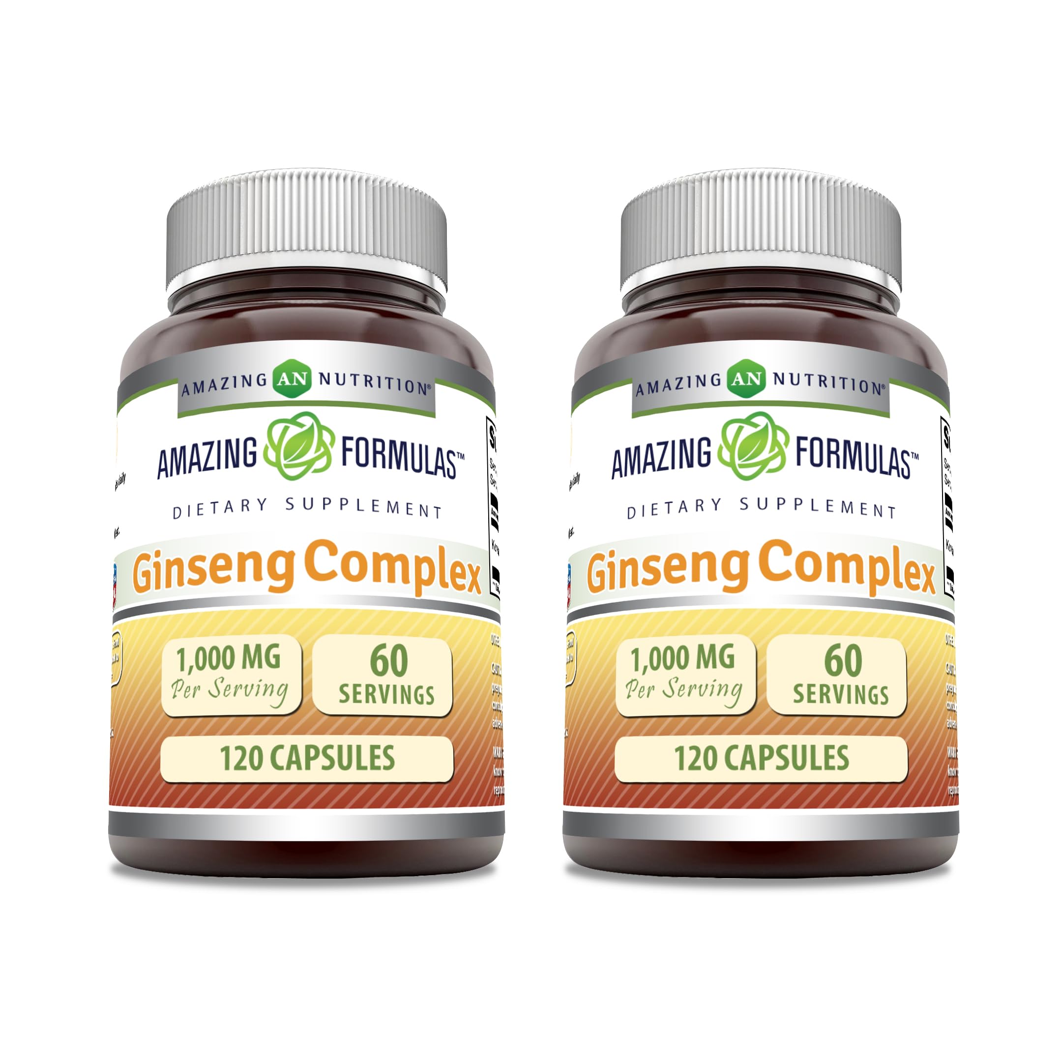 Label on bottle for Amazing Formulas Ginseng Complex 1000mg