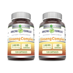 Label on bottle for Amazing Formulas Ginseng Complex 1000mg
