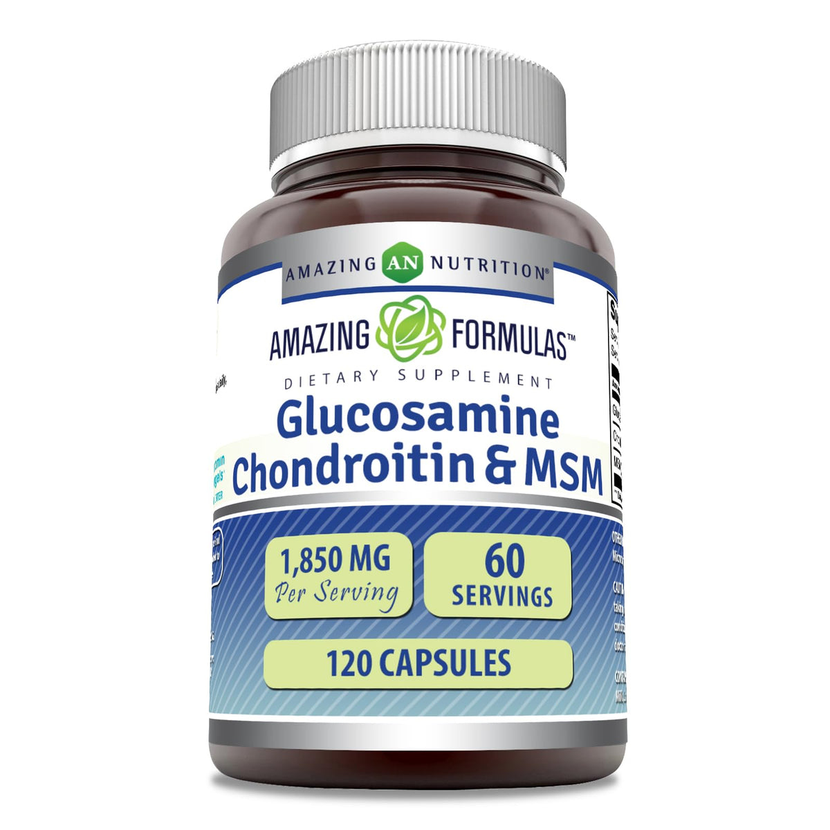 Amazing Formulas Glucosamine Chondroitin MSM 1850 mg capsules bottle