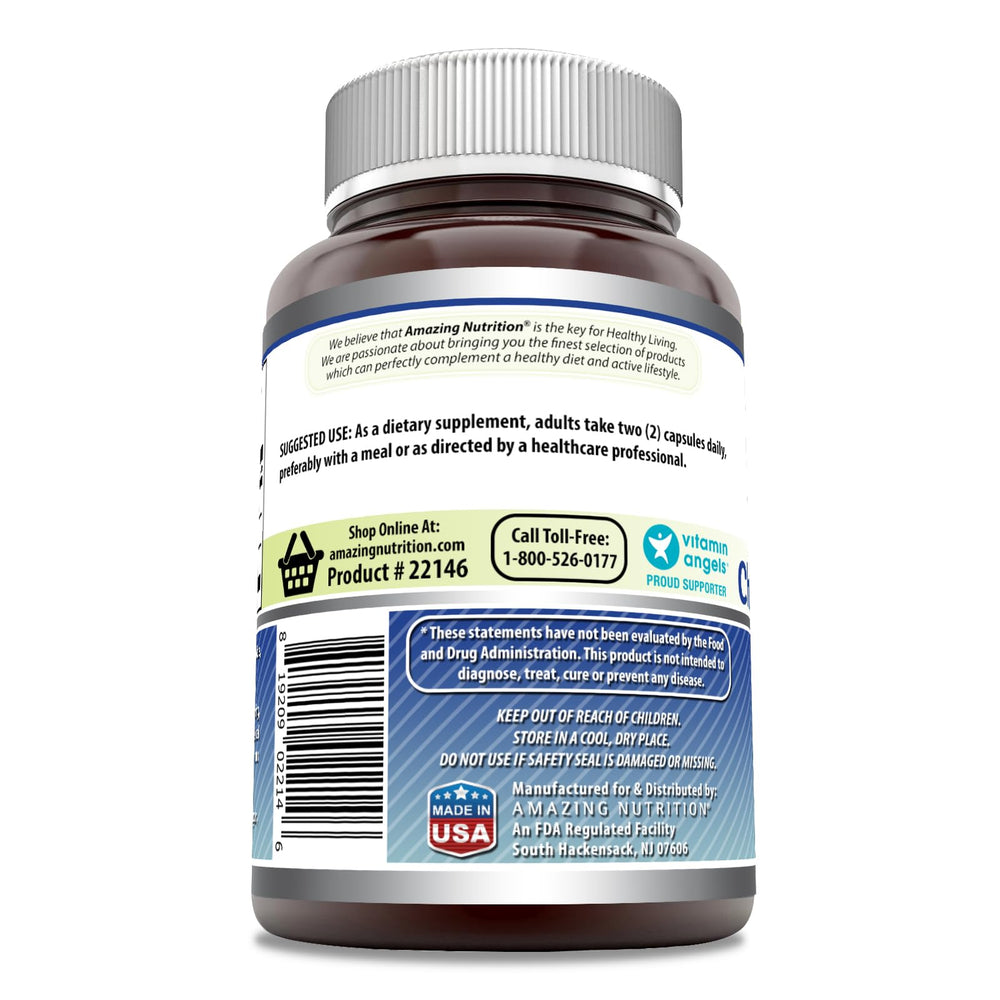 Non-GMO, Gluten Free, Made in USA label for Amazing Formulas joint supplement
