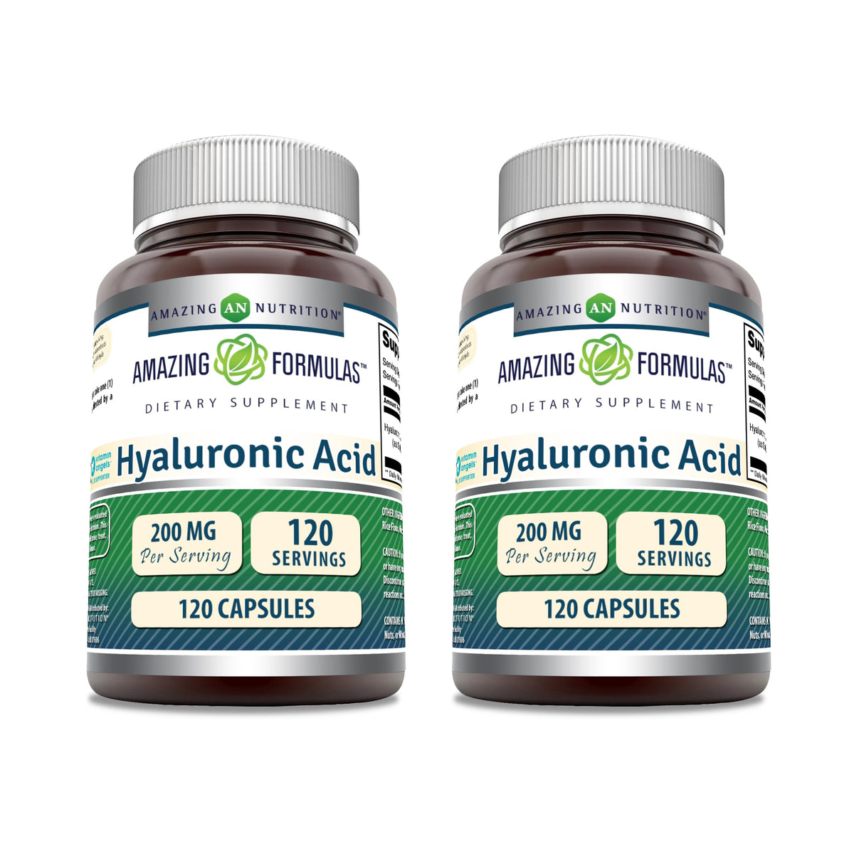 Amazing Formulas Hyaluronic Acid 200 mg capsules bottle front view