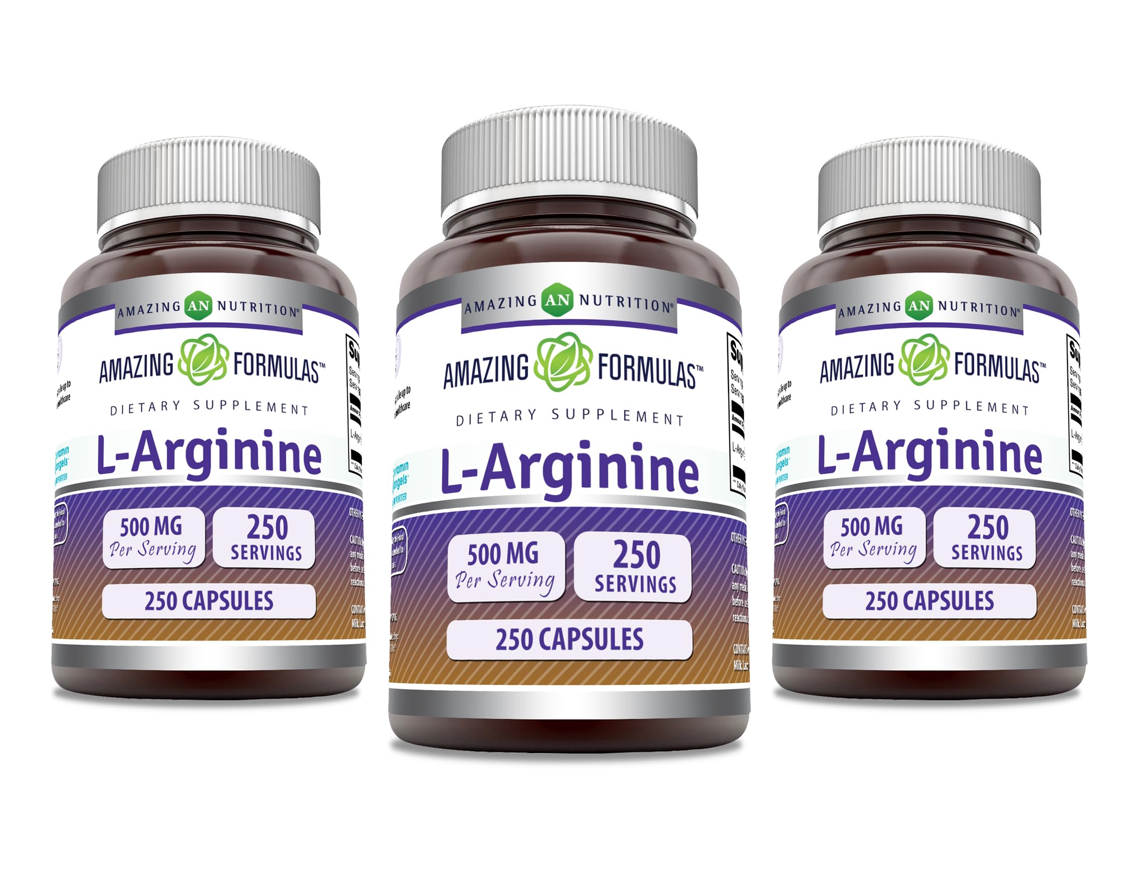 Amazing Formulas L-Arginine 500 mg bottle label