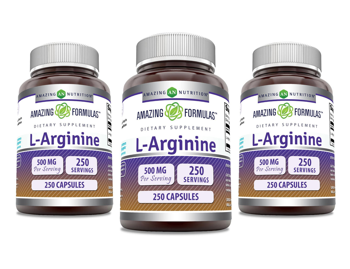 Amazing Formulas L-Arginine 500 mg bottle label