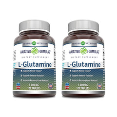 Amazing Formulas L-Glutamine 1000 mg Tablets – 2 Pack, 120 Count