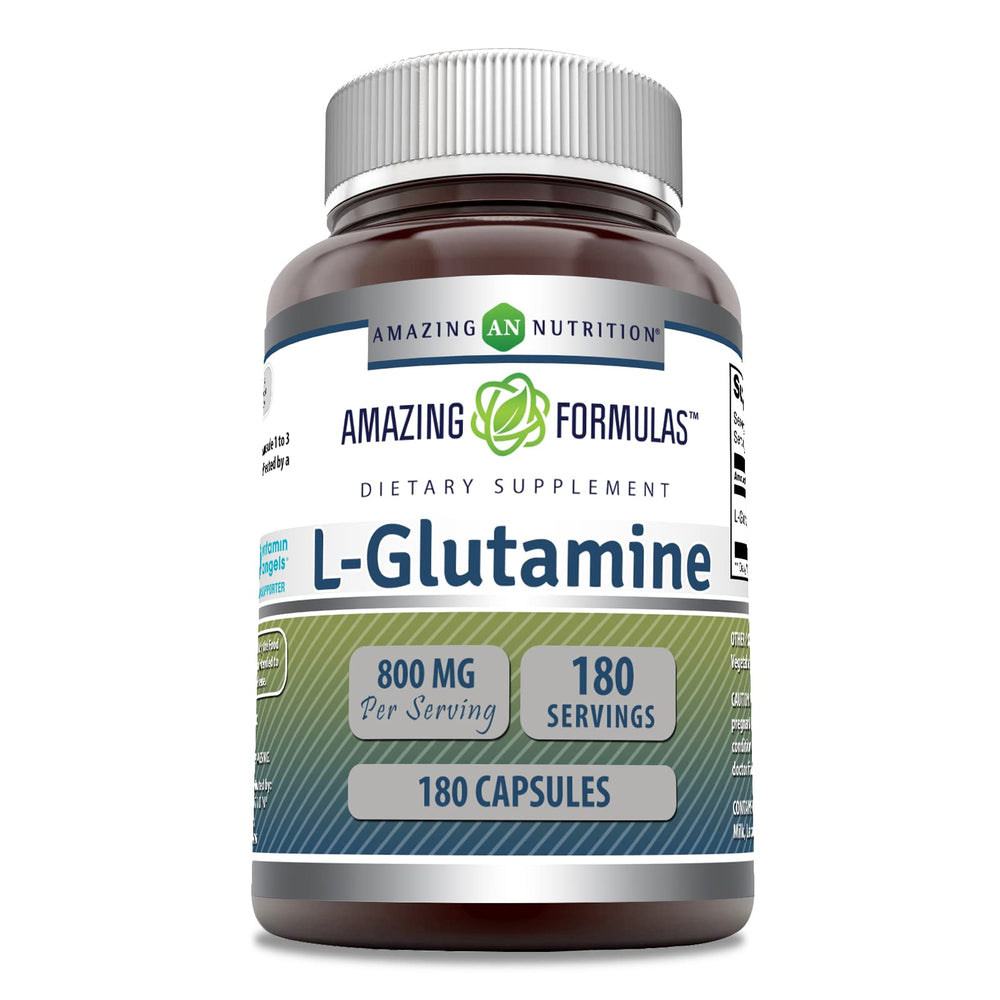 Amazing Formulas L-Glutamine 800 mg per serving bottle front view