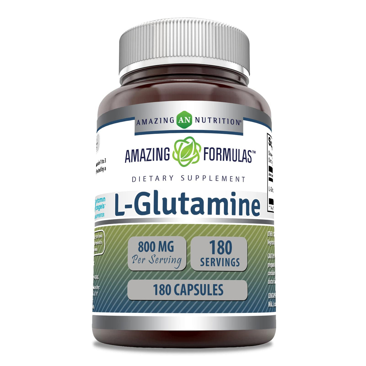 Amazing Formulas L-Glutamine 800 mg per serving bottle front view
