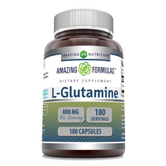 Amazing Formulas L-Glutamine 800 mg per serving bottle front view