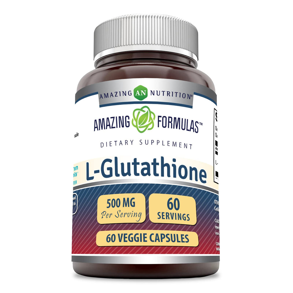 Amazing Formulas L-Glutathione 500 mg veggie capsules bottle