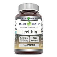 Amazing Formulas Lecithin 1200 mg Softgels bottle front label