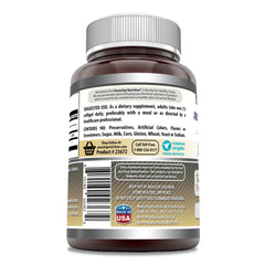 Close-up of label showing Non-GMO and Gluten Free