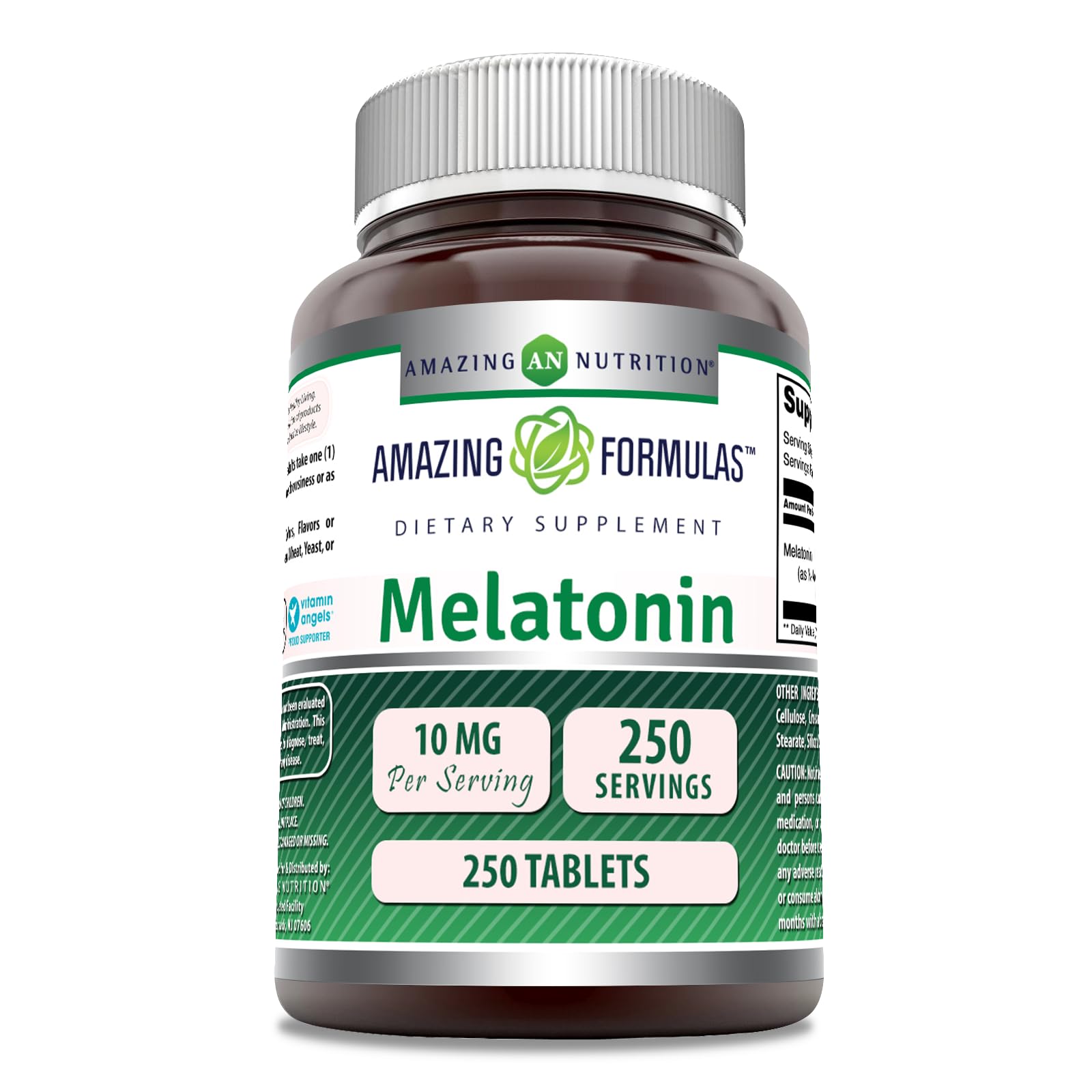 Amazing Formulas Melatonin 10 mg bottle with 250 tablets