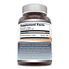 Bottle of Amazing Formulas Selenium 200 mcg tablets