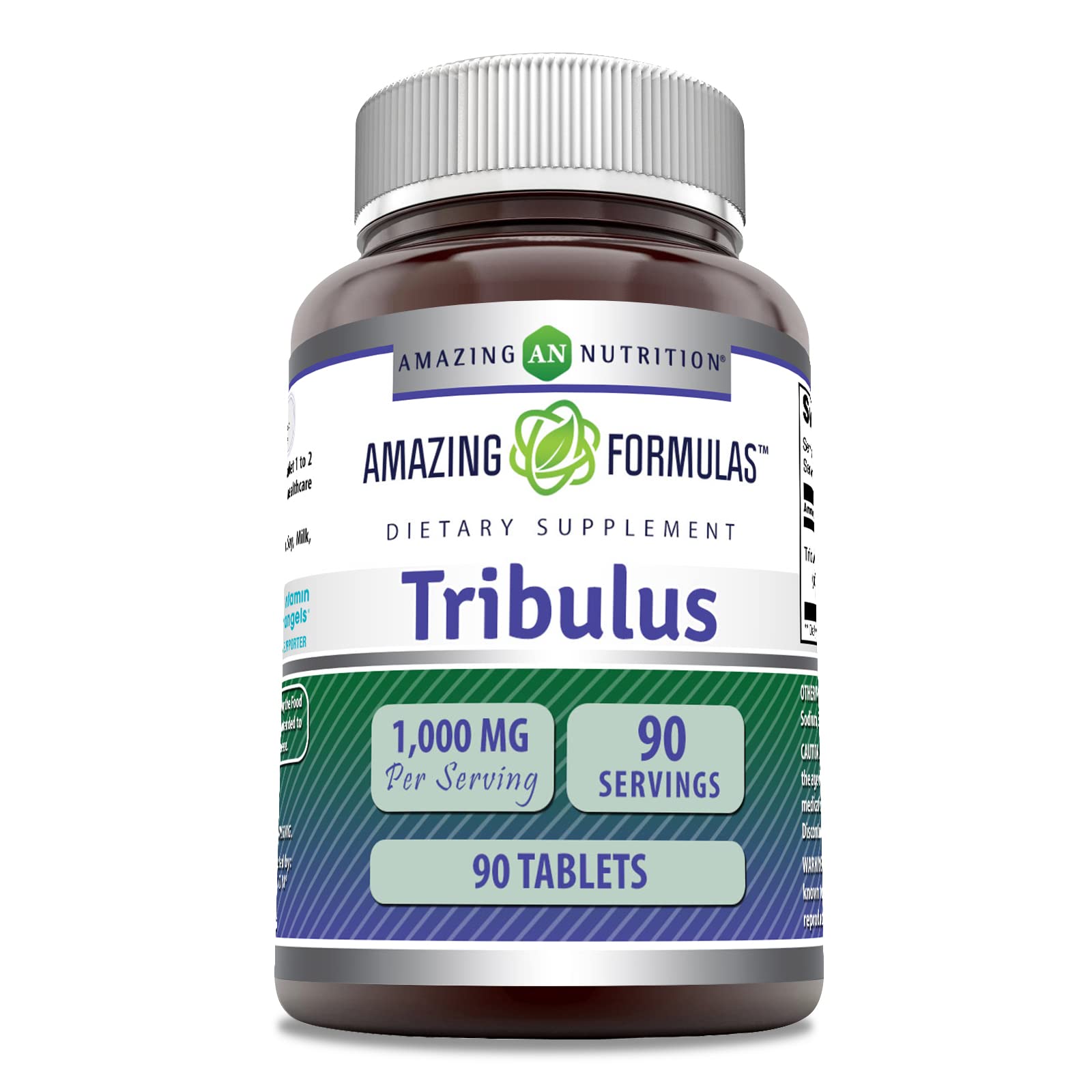 Bottle of Amazing Formulas Tribulus Extract 1000 mg tablets