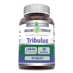 Bottle of Amazing Formulas Tribulus Extract 1000 mg tablets