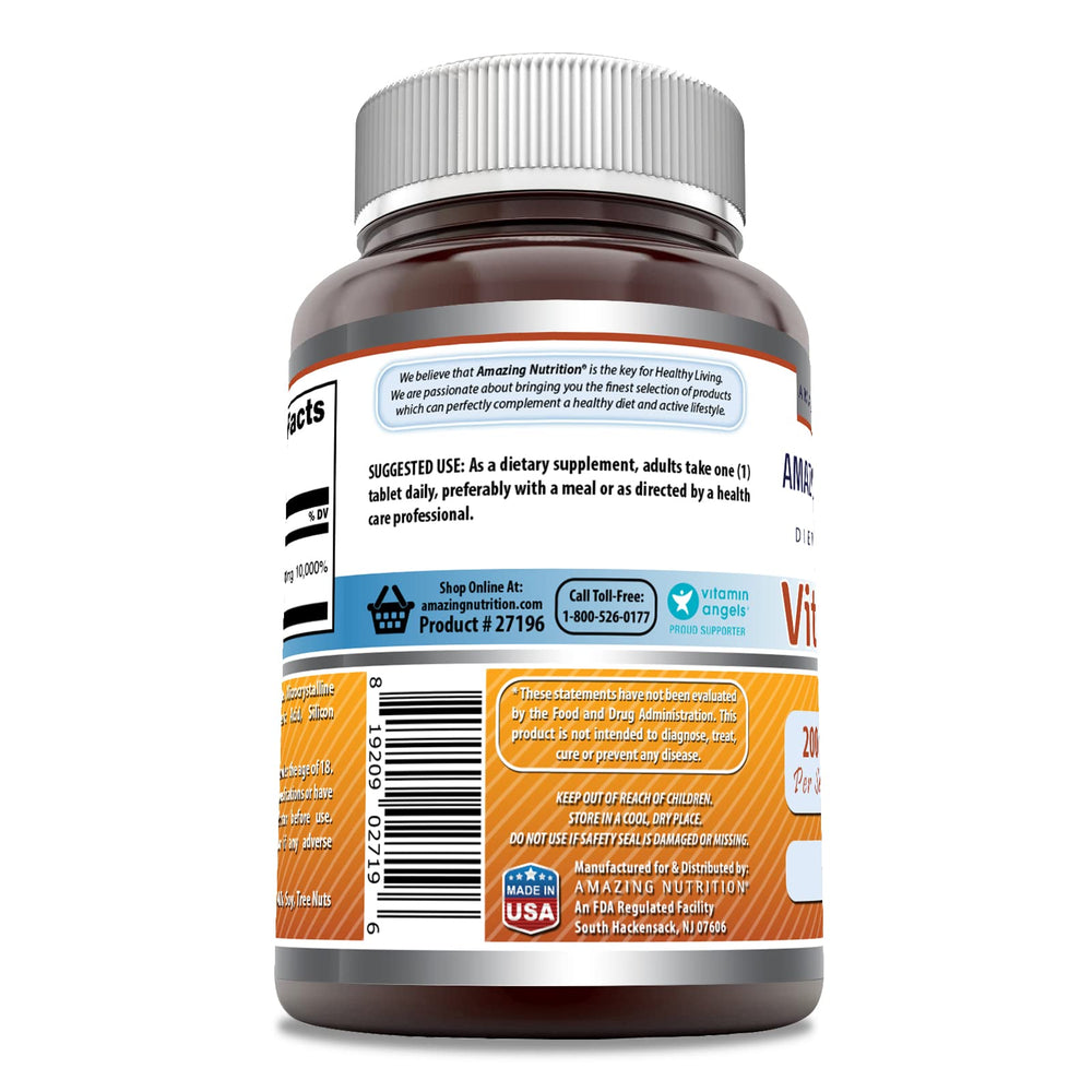 Vitamin B6 (Pyridoxine) 200mg bottle front view