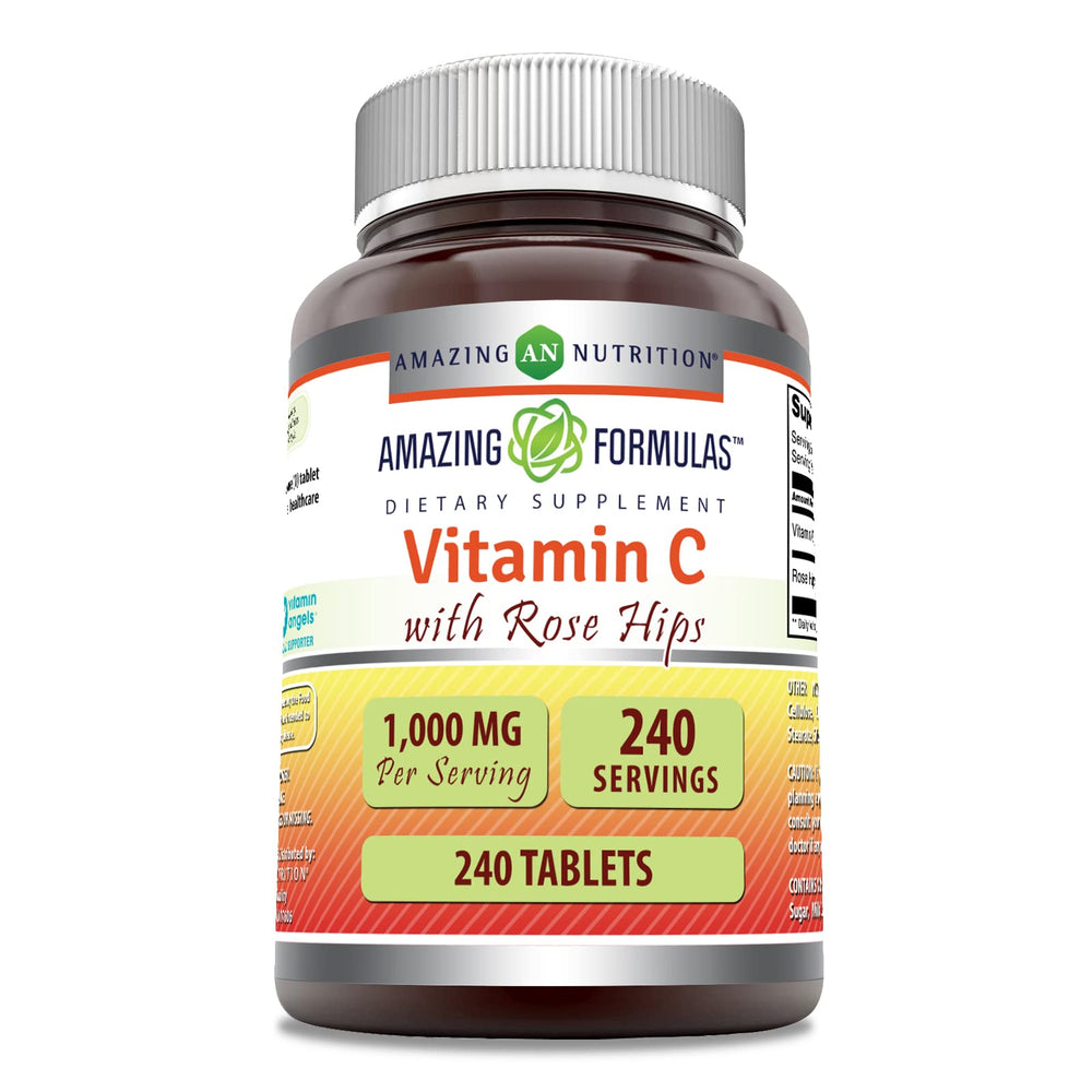 Amazing Formulas Vitamin C with Rose Hips 1000 mg bottle – front view