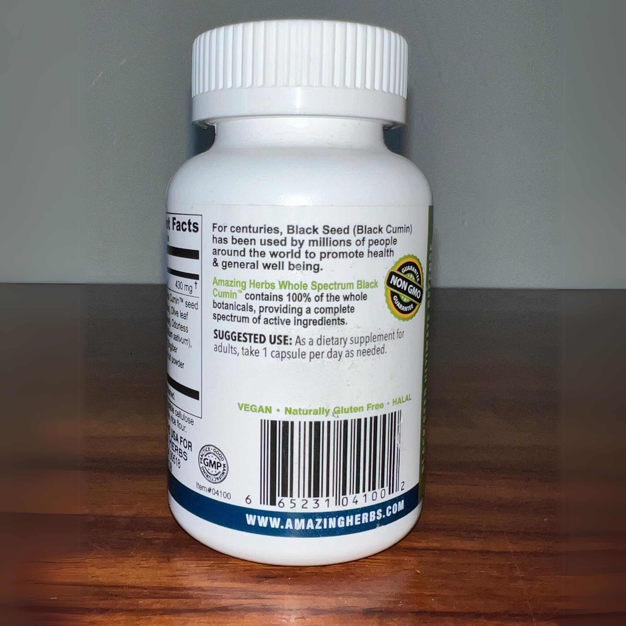 100-count vegan capsules packaged for daily use