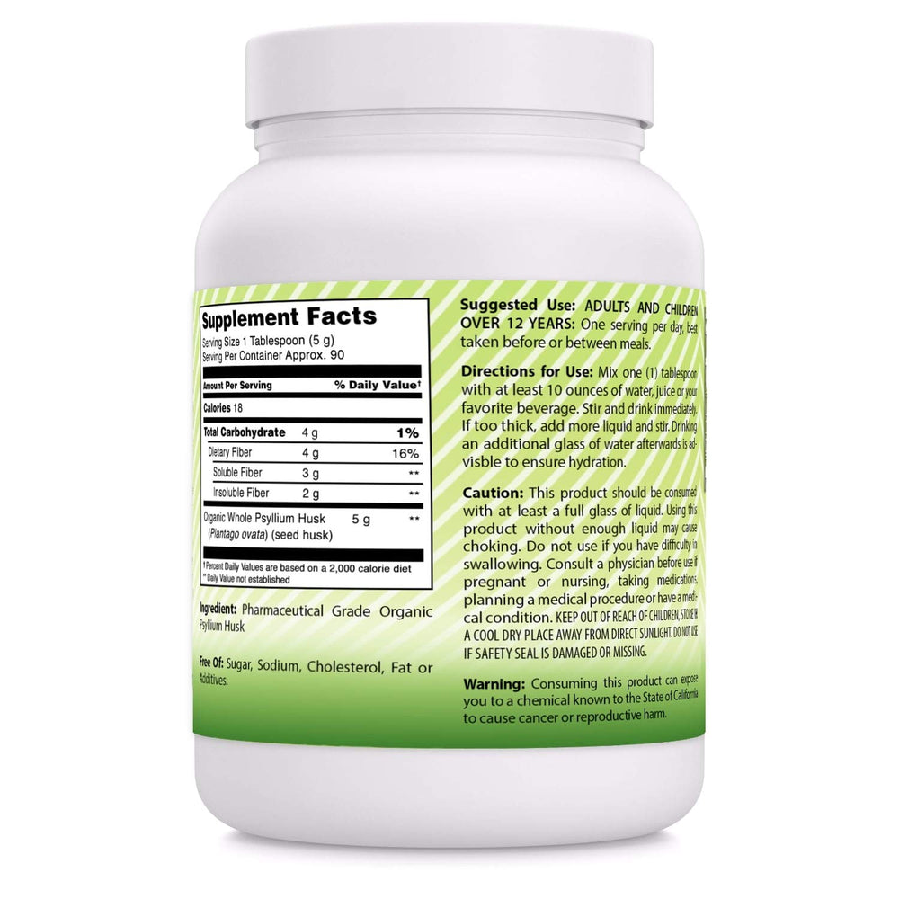 Packaging of Amazing India Organic Psyllium Husk Powder