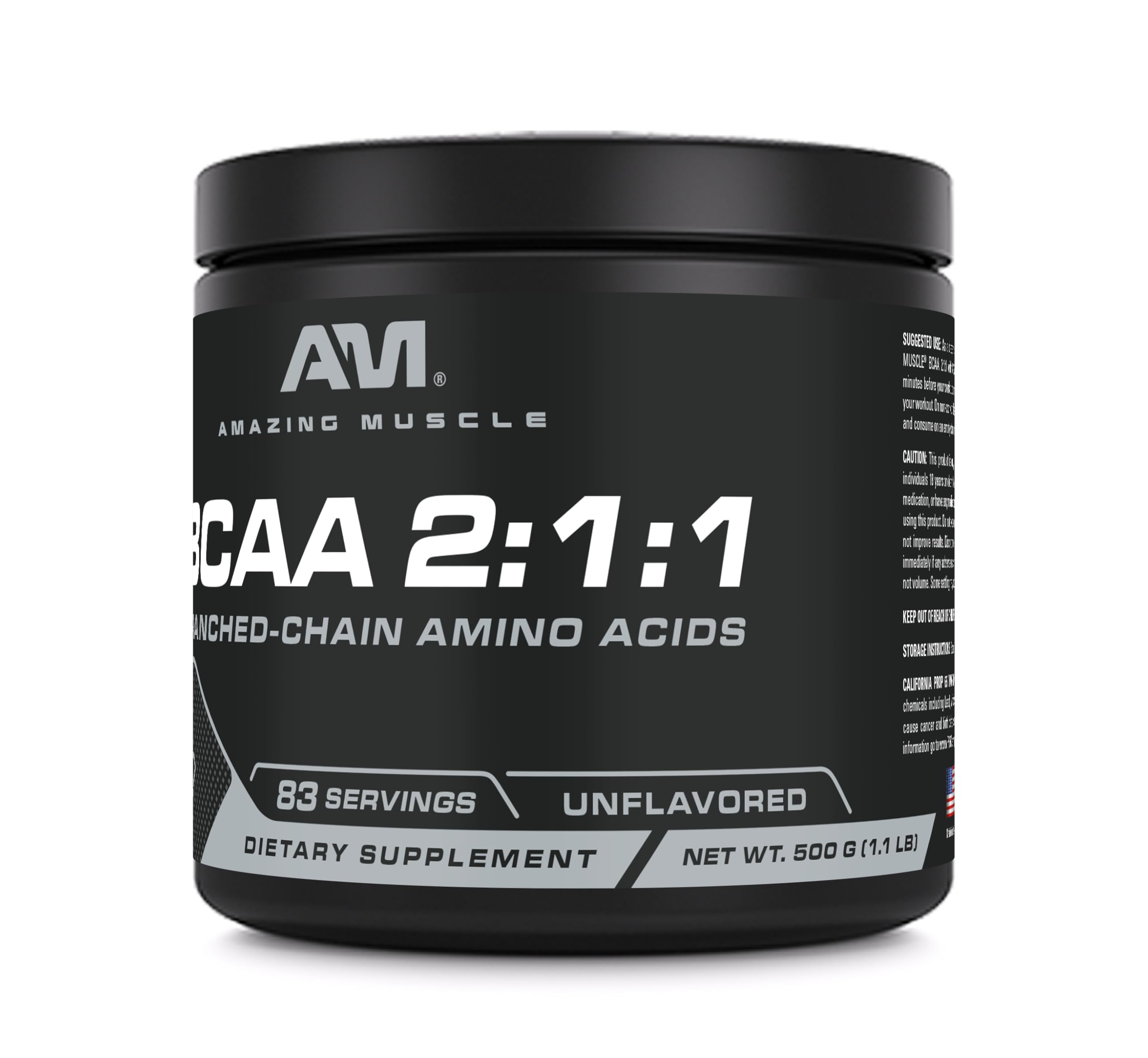 Close-up of Amazing Muscle BCAA powder