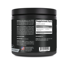 Close-up of micronized creatine monohydrate powder texture