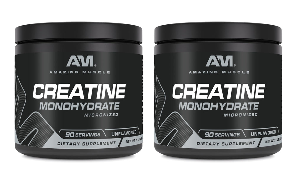Amazing Muscle Creatine Monohydrate bottle, unflavored, 1 lb, 90 servings