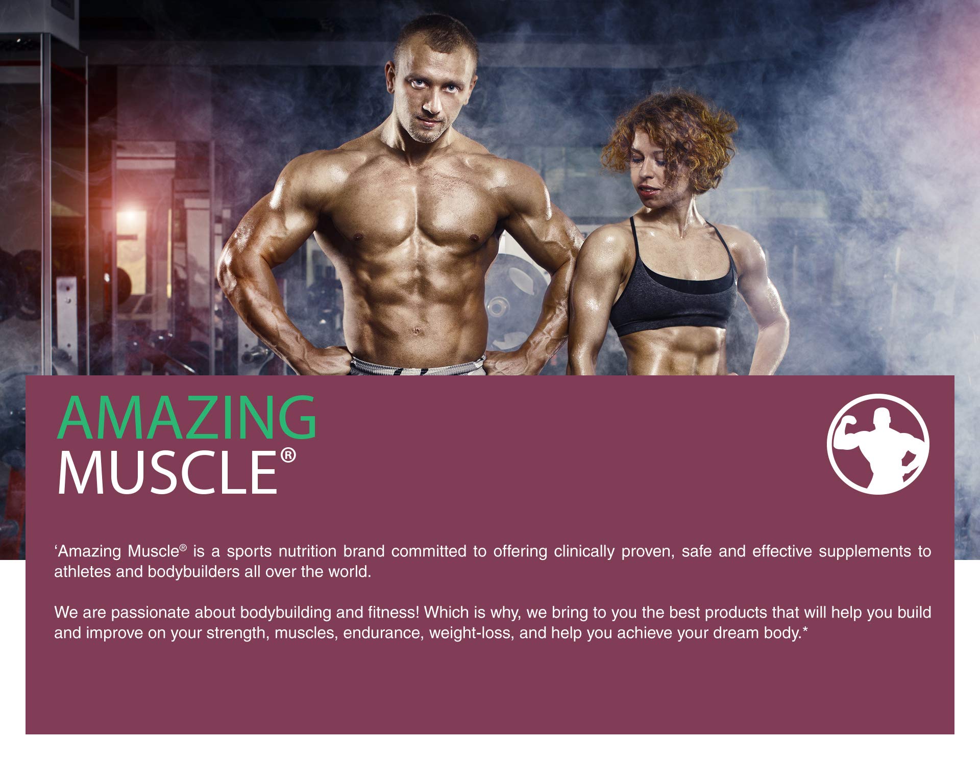 Amazing Nutrition Amazing Muscle whey protein US-made label emphasizing purity