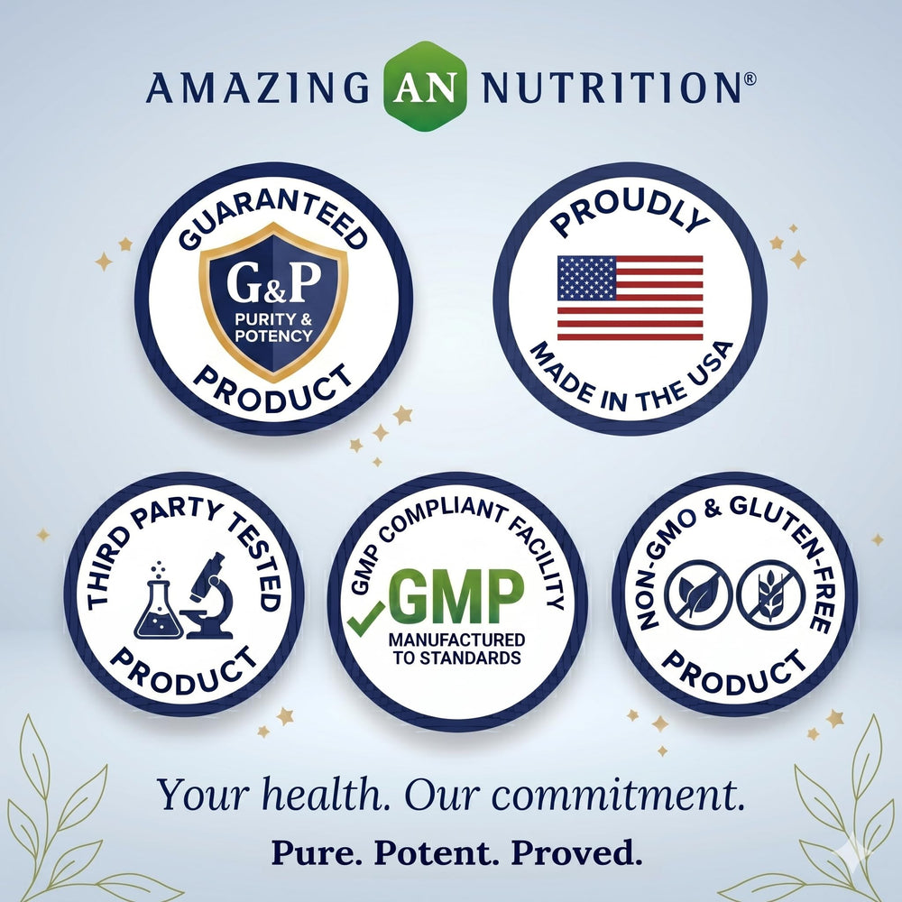 Amazing Nutrition supplement facts label showing dosage details