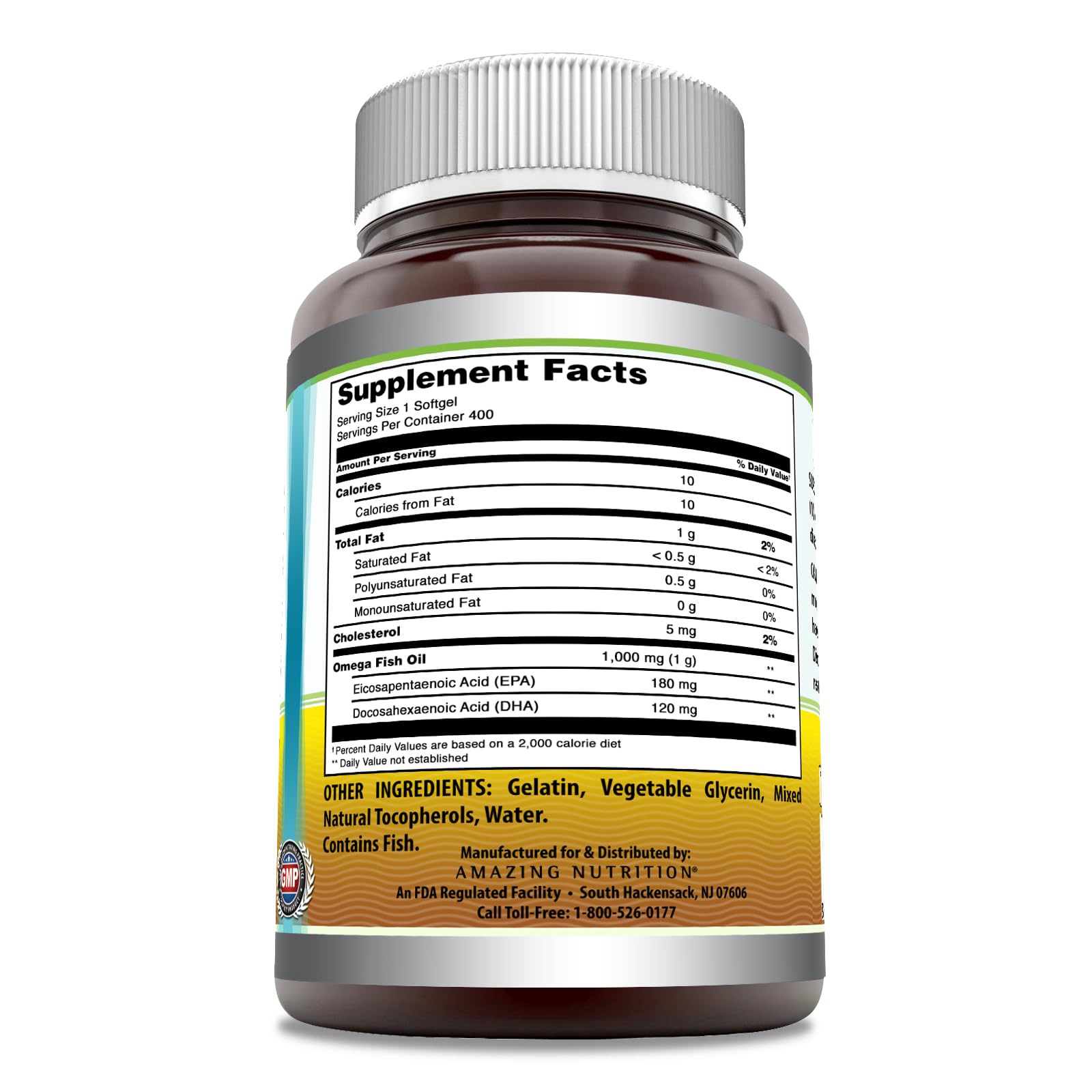 Close-up of fish oil softgels