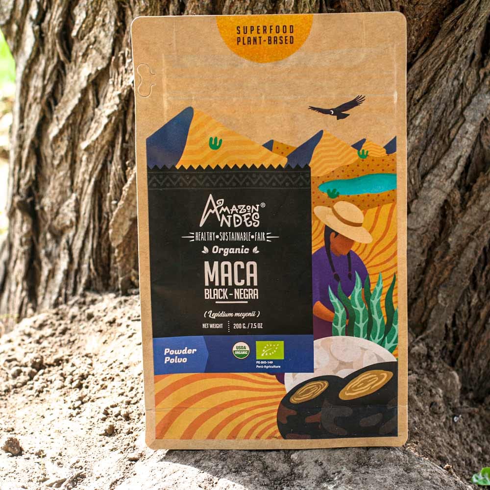 Amazon Andes Black Maca powder certification ready for worldwide consumption