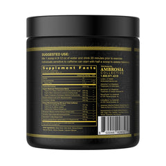 Ambrosia Kinetic Organic Preworkout Tropical Lime bottle – side view