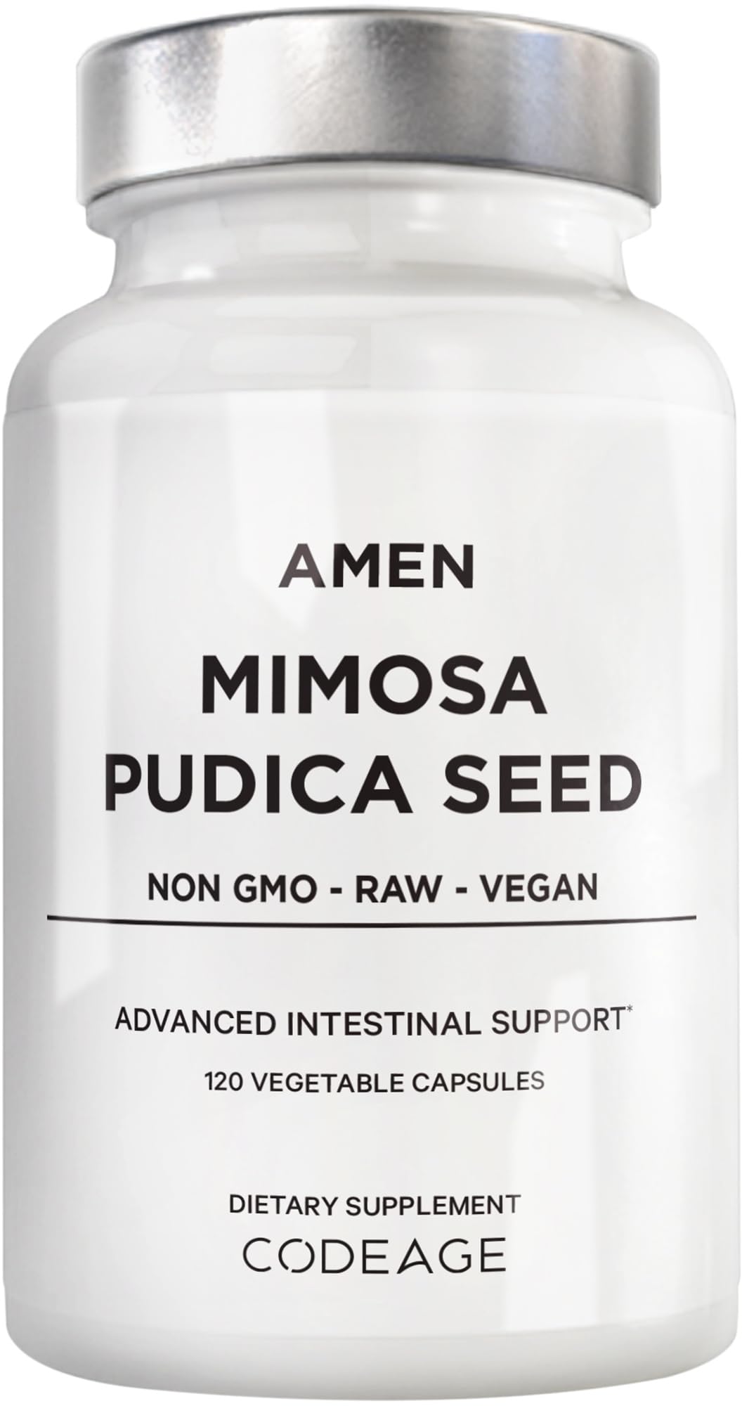 Amen Organic Mimosa Pudica Seeds Capsules bottle front view