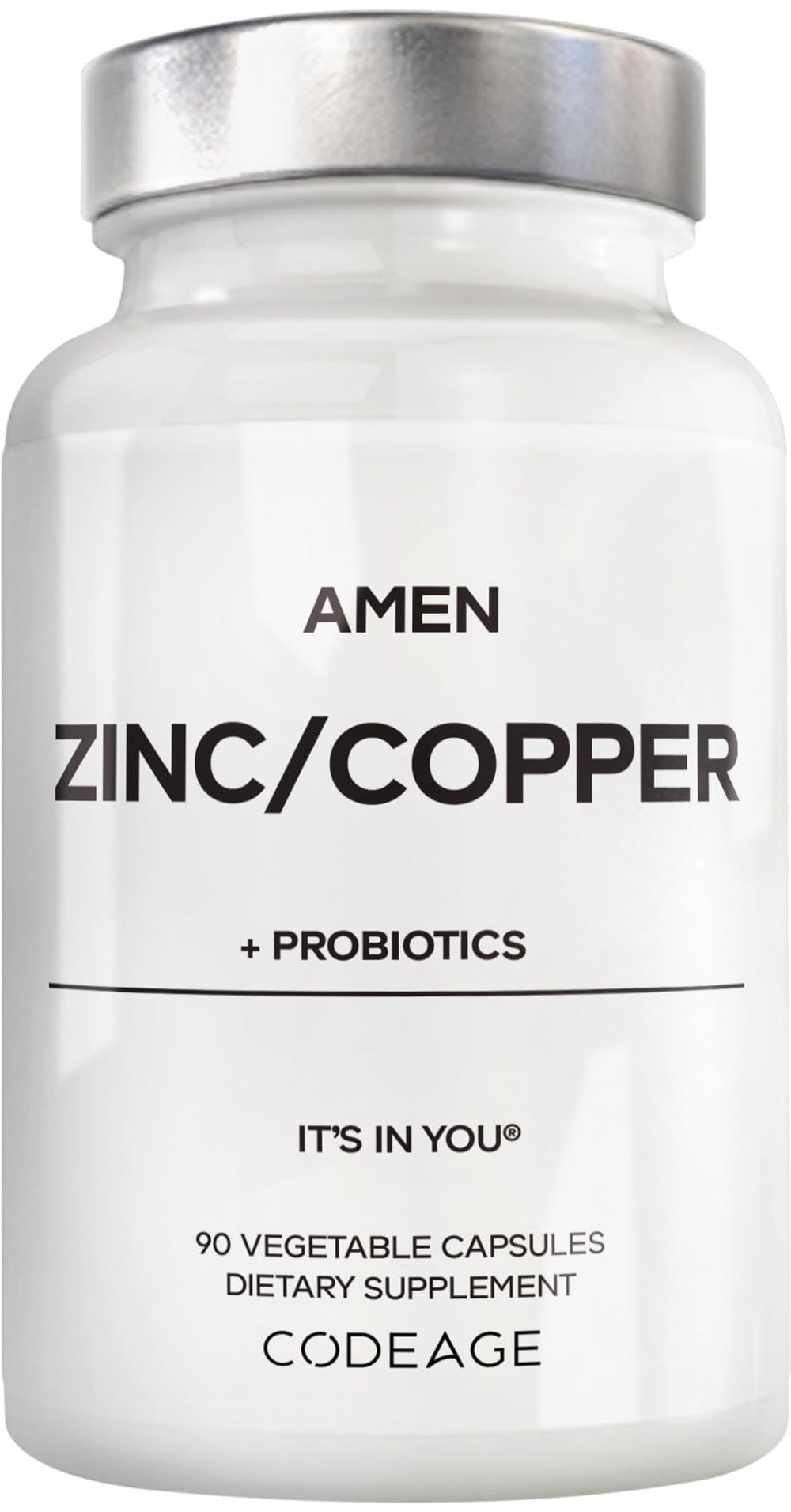 Bottle label showing 50 mg zinc picolinate per serving
