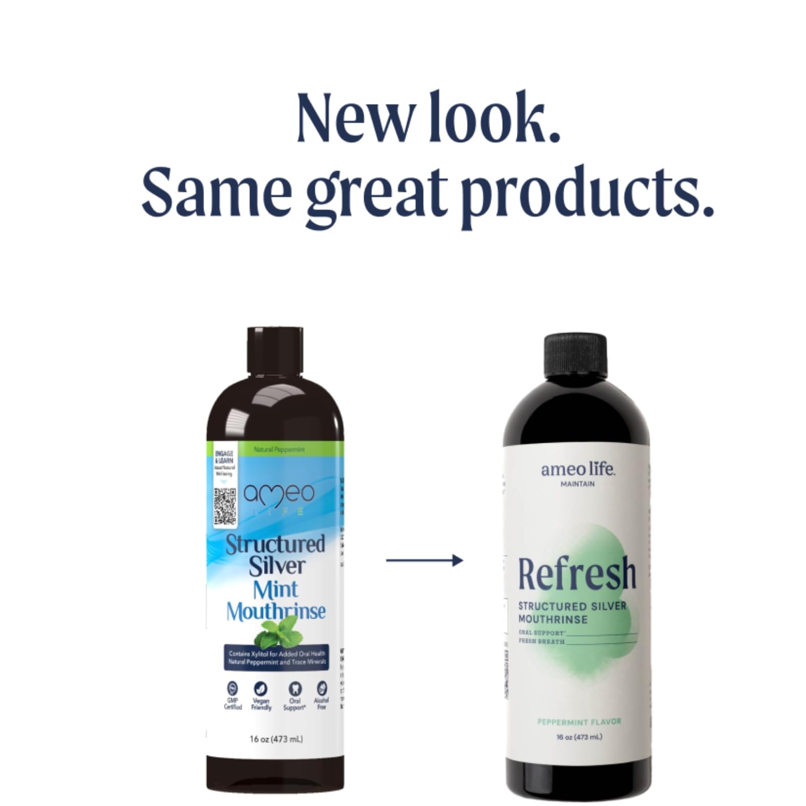 Sparkling mouthwash splash with mint aroma