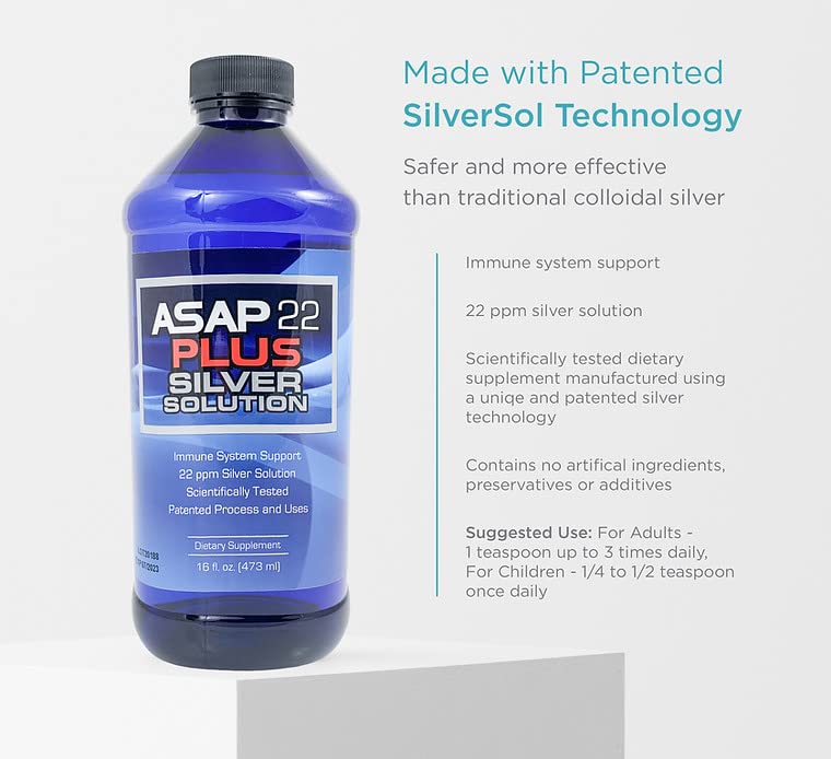 Lifestyle shot of the silver solution bottle on a kitchen counter